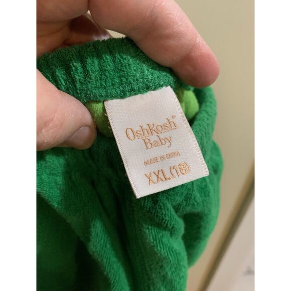 Oshkosh‎ Baby 2 Piece Outfit Green Stripe 18 M XXL Months Zip Up Hoodie & Pants - Picture 12 of 13